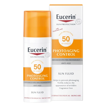 Eucerin Sun Photoaging Control Anti-age Fluid SPF50 50ml, Eucerin Sun Photoaging Control Anti-age Fluid SPF50 รีวิว , EUCERIN SUN AGE REPAIR SERUM SPF 50 ,Eucerin, Eucerin กันแดด